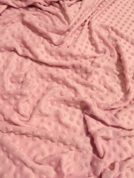 Coral Minky Dimple Dot Baby Soft Fabric by the Yard