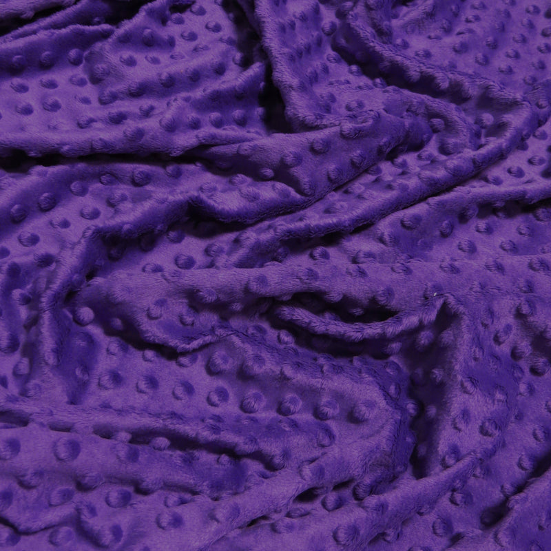 Dark Purple Minky Dimple Dot Baby Soft Fabric