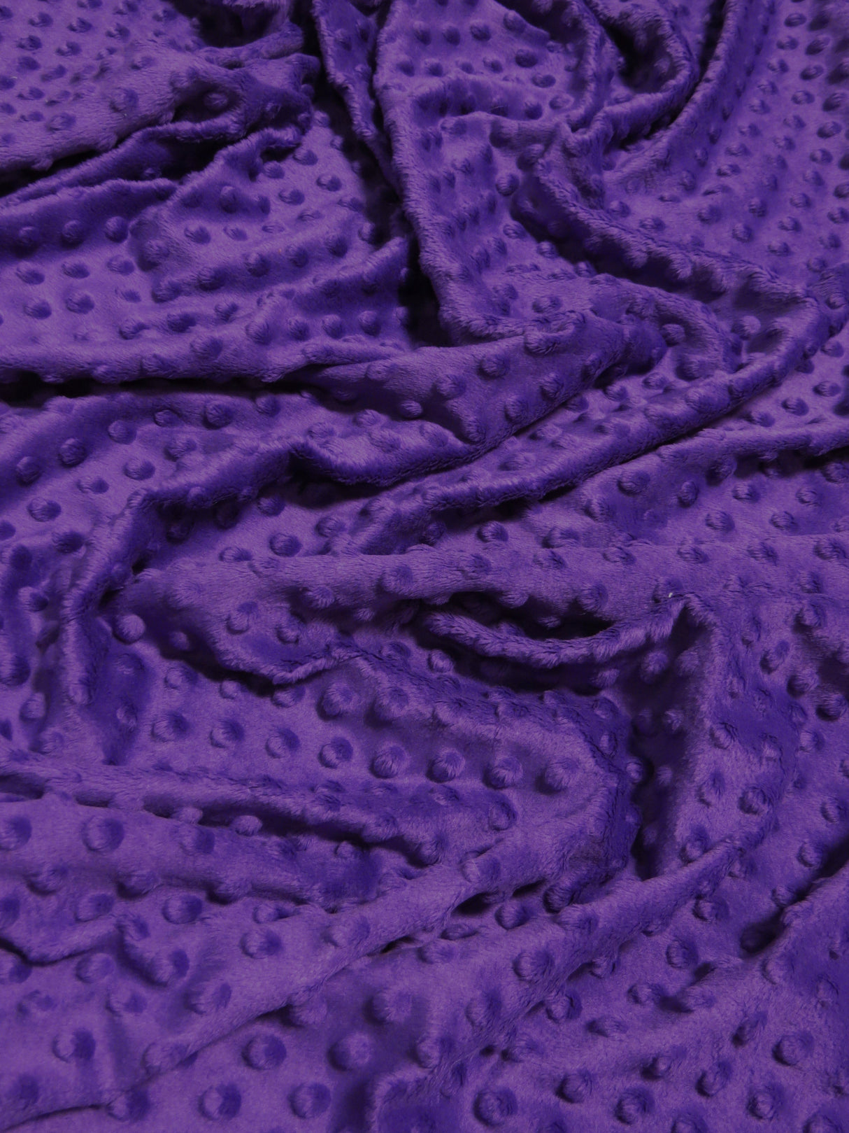 Dark Purple Minky Dimple Dot Baby Soft Fabric