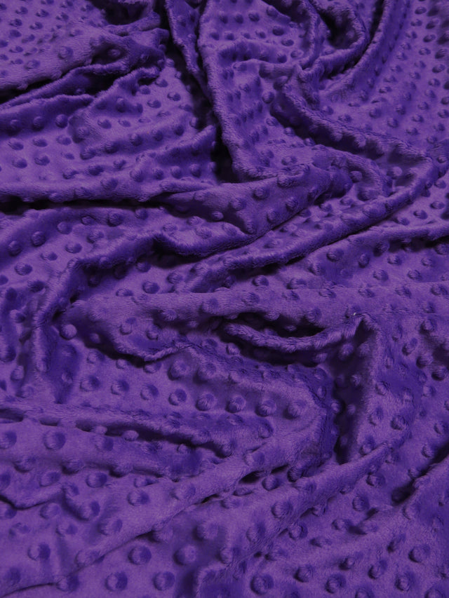 Dark Purple Minky Dimple Dot Baby Soft Fabric