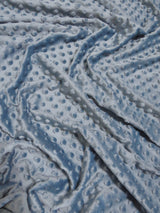 Denim Blue Minky Dimple Dot Baby Soft Fabric