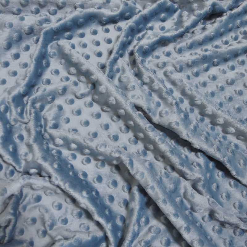 Denim Blue Minky Dimple Dot Baby Soft Fabric