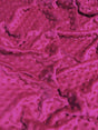 Fuchsia Minky Dimple Dot Baby Soft Fabric