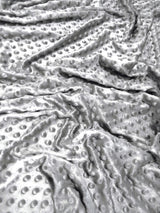 Grey Minky Dimple Dot Baby Soft Fabric