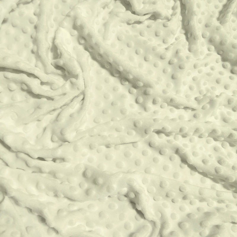 Ivory Minky Dimple Dot Baby Soft Fabric by the Yard