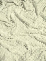 Ivory Minky Dimple Dot Baby Soft Fabric by the Yard