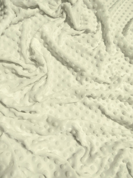 Ivory Minky Dimple Dot Baby Soft Fabric by the Yard