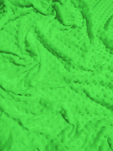 Lime Green Minky Dimple Dot Baby Soft Fabric