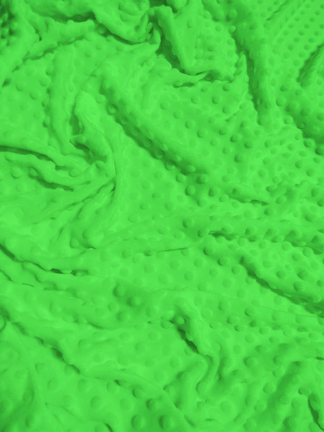 Lime Green Minky Dimple Dot Baby Soft Fabric