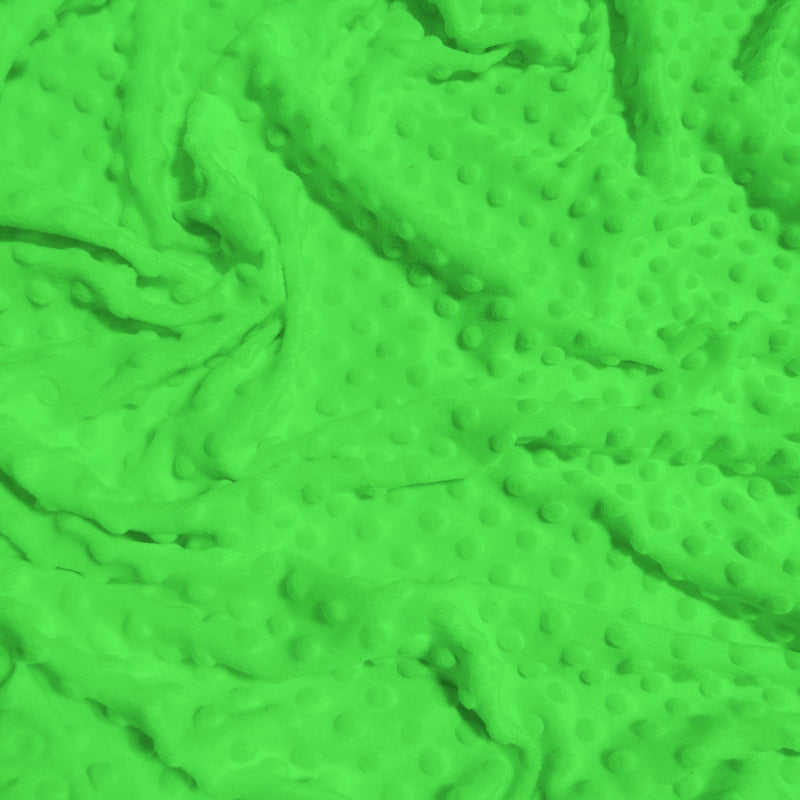 Lime Green Minky Dimple Dot Baby Soft Fabric