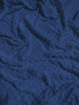Navy Minky Dimple Dot Baby Soft Fabric by the Yard