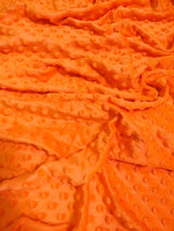 Neon Orange Minky Dimple Dot Baby Soft Fabric