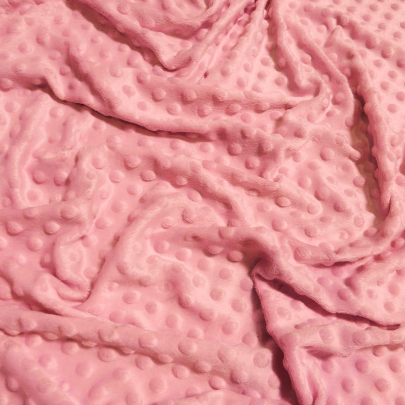 Pink Minky Dimple Dot Baby Soft Fabric by the Yard