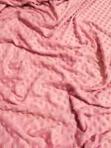 Pink Minky Dimple Dot Baby Soft Fabric by the Yard