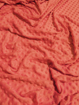 Strawberry Minky Dimple Dot Baby Soft Fabric