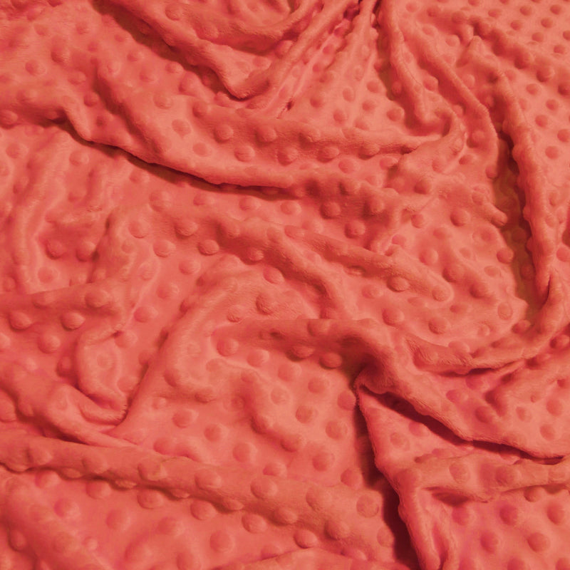 Strawberry Minky Dimple Dot Baby Soft Fabric