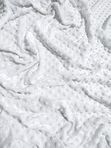 White Minky Dimple Dot Baby Soft Fabric