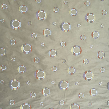 Disco Silk Fabric - Multicolored Circle Pattern, 54" Width (1 Yard)