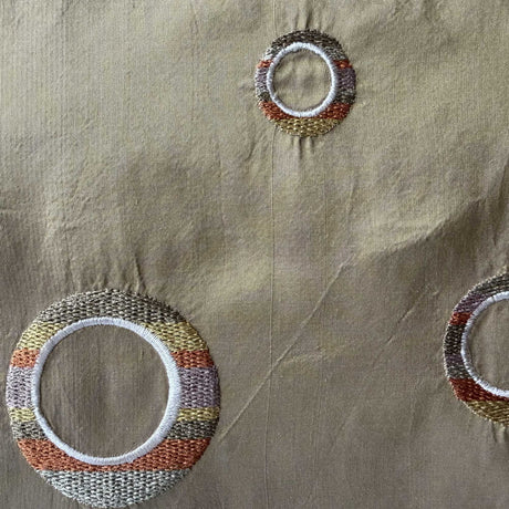 Disco Silk Fabric - Multicolored Circle Pattern, 54" Width (1 Yard)