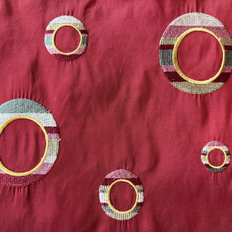 Disco Silk Fabric - Multicolored Circle Pattern, 54" Width (1 Yard)