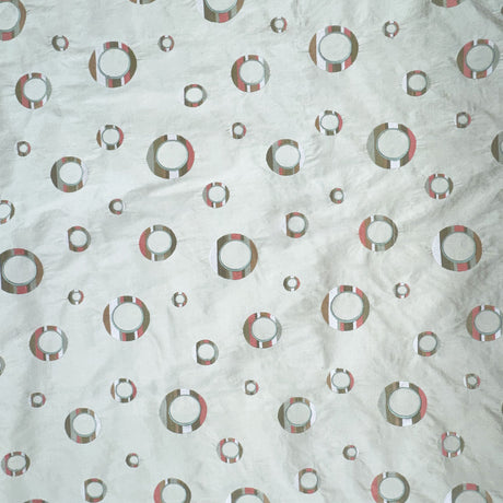 Disco Silk Fabric - Multicolored Circle Pattern, 54" Width (1 Yard)