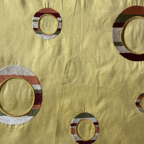 Disco Silk Fabric - Multicolored Circle Pattern, 54" Width (1 Yard)