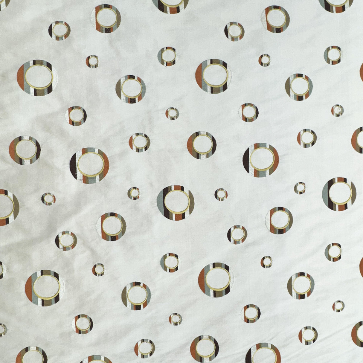 Disco Silk Fabric - Multicolored Circle Pattern, 54" Width (1 Yard)