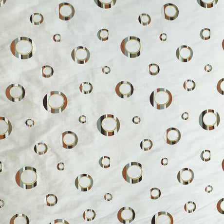Disco Silk Fabric - Multicolored Circle Pattern, 54" Width (1 Yard)