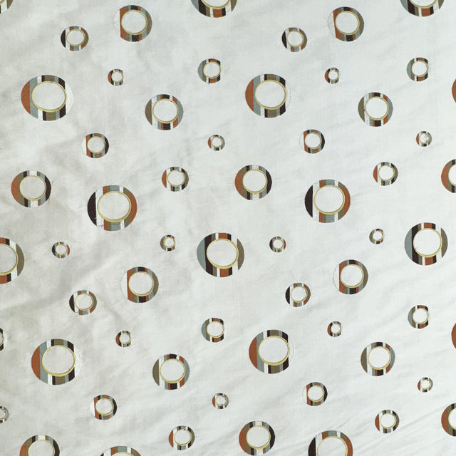 Disco Silk Fabric - Multicolored Circle Pattern, 54" Width (1 Yard)