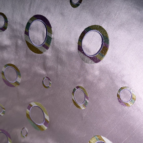 Disco Silk Fabric - Multicolored Circle Pattern, 54" Width (1 Yard)