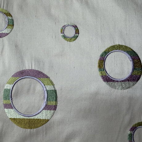Disco Silk Fabric - Multicolored Circle Pattern, 54" Width (1 Yard)