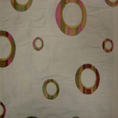 Disco Silk Fabric - Multicolored Circle Pattern, 54" Width (1 Yard)