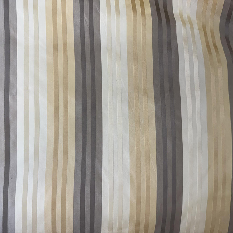 Discreet Silk Fabric - Multi-Colored Stripe, 55" Width (1 Yard)