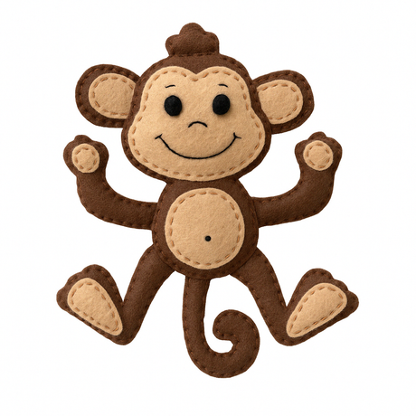 Felt Monkey DIY Craft Kit
