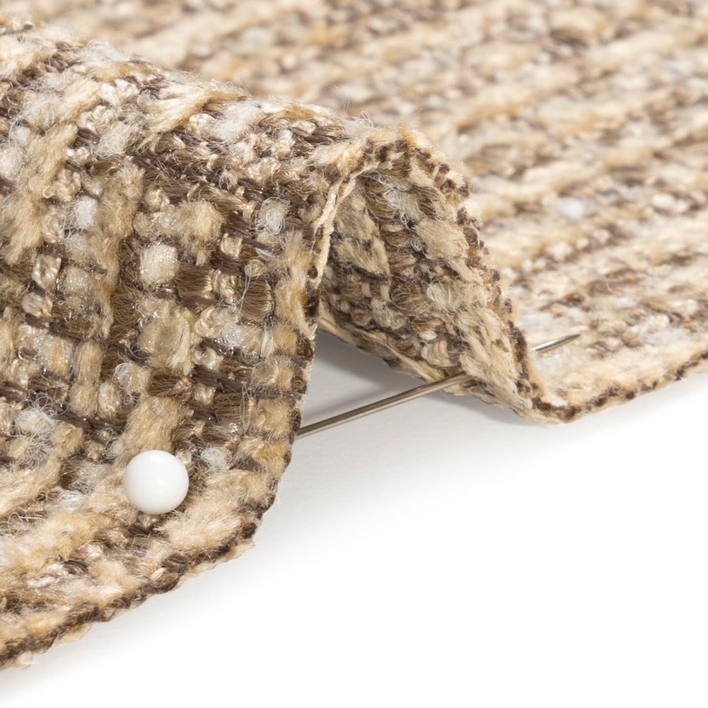 Tweed Upholstery Chenille - Cafe Striated - Caprona Collection