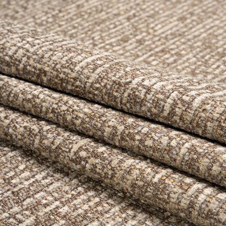 Tweed Upholstery Chenille - Espresso Striated - Caprona Collection
