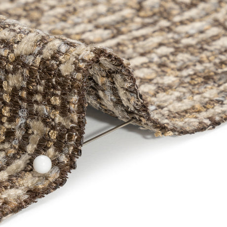 Tweed Upholstery Chenille - Espresso Striated - Caprona Collection