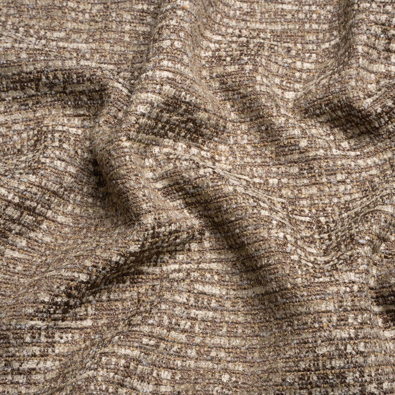Tweed Upholstery Chenille - Espresso Striated - Caprona Collection