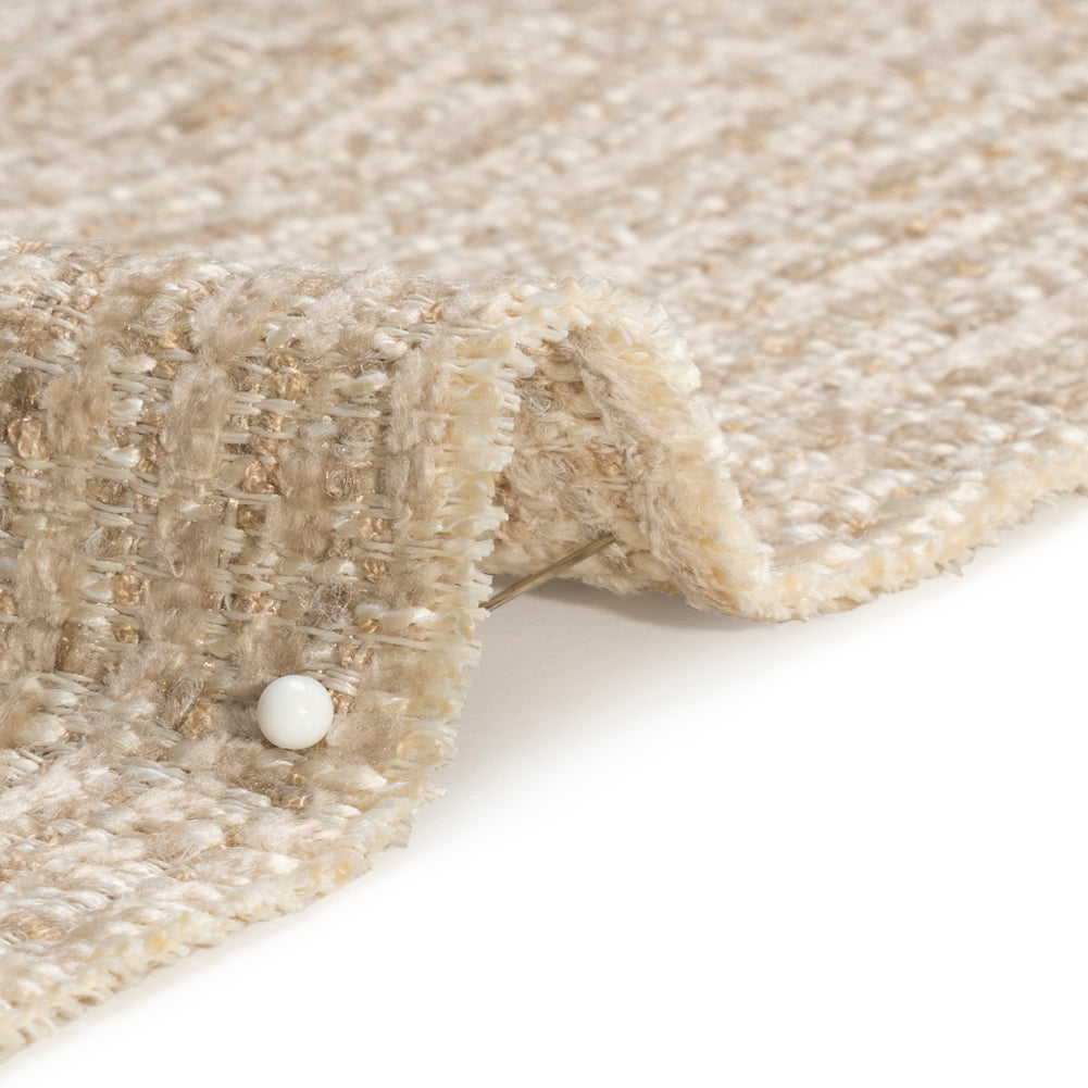 Tweed Upholstery Chenille - Linen Striated - Caprona Collection
