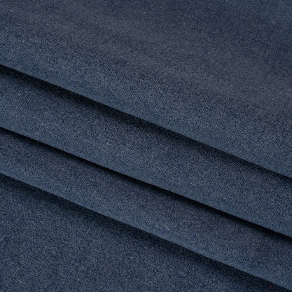 Polyester and Cotton Upholstery Velvet - Indigo - Corry Collection