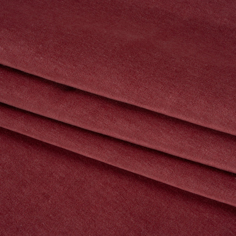 Polyester and Cotton Upholstery Velvet - Merlot - Corry Collection