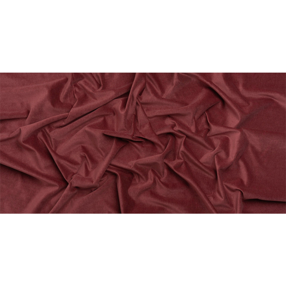 Polyester and Cotton Upholstery Velvet - Merlot - Corry Collection