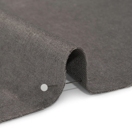 Polyester and Cotton Upholstery Velvet - Nickel - Corry Collection
