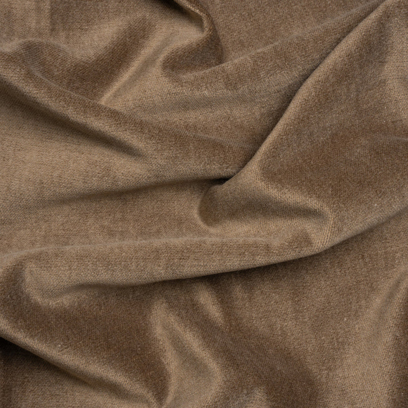 Polyester and Cotton Upholstery Velvet - Otter - Corry Collection