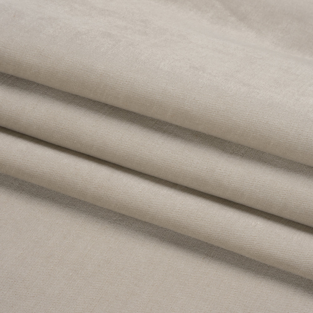 Polyester and Cotton Upholstery Velvet - Platinum - Corry Collection