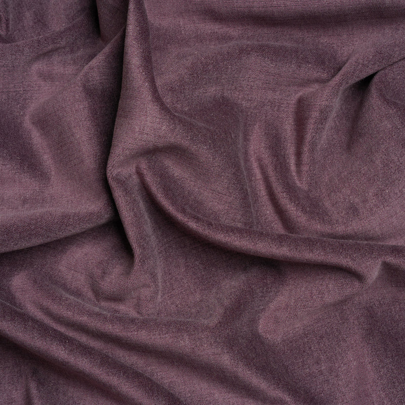 Polyester and Cotton Upholstery Velvet - Plum - Corry Collection