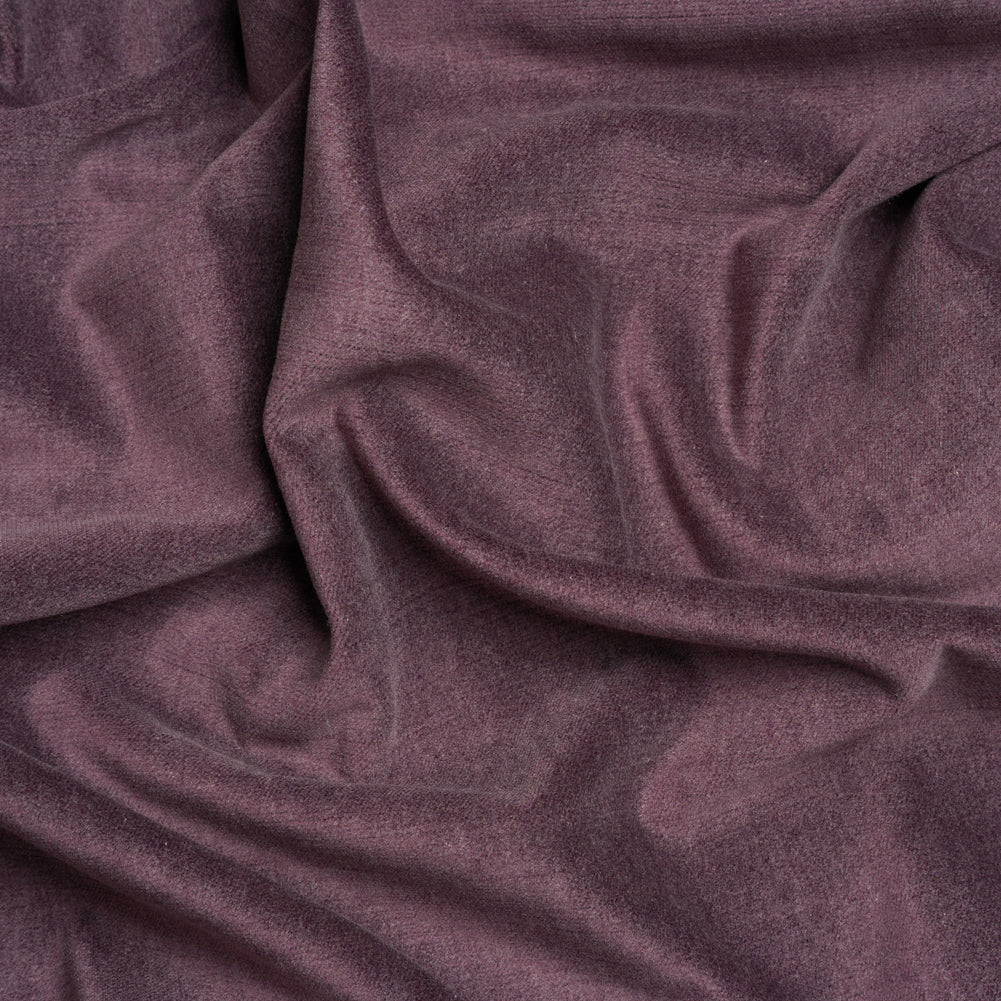 Polyester and Cotton Upholstery Velvet - Plum - Corry Collection