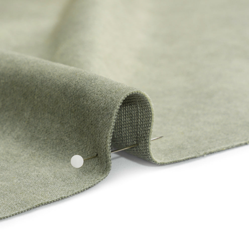 Polyester and Cotton Upholstery Velvet - Sage - Corry Collection