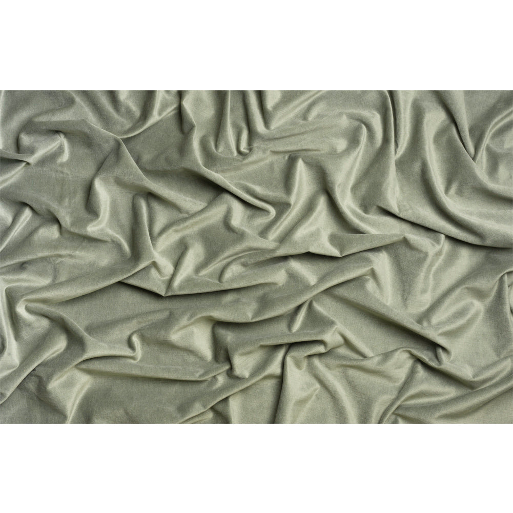 Polyester and Cotton Upholstery Velvet - Sage - Corry Collection