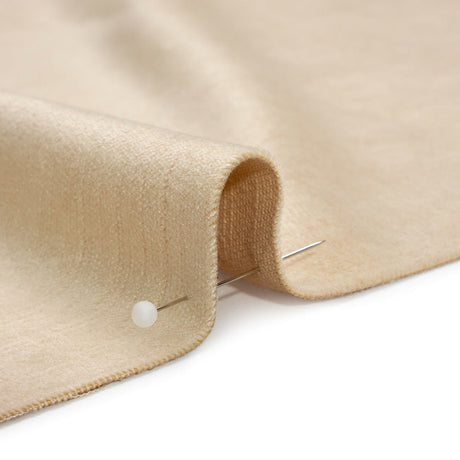Polyester and Cotton Upholstery Velvet - Sand - Corry Collection